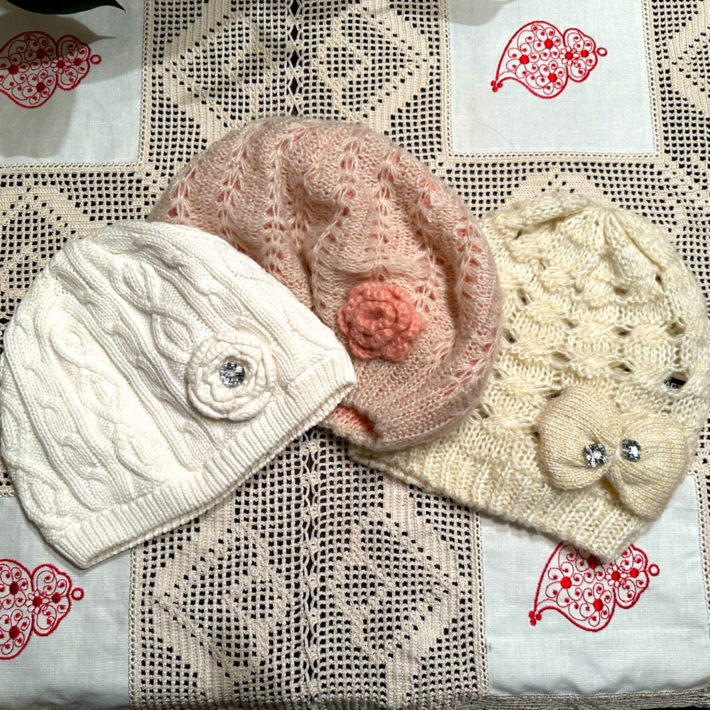 Girls Winter Hats - 3 piece - perfect condition